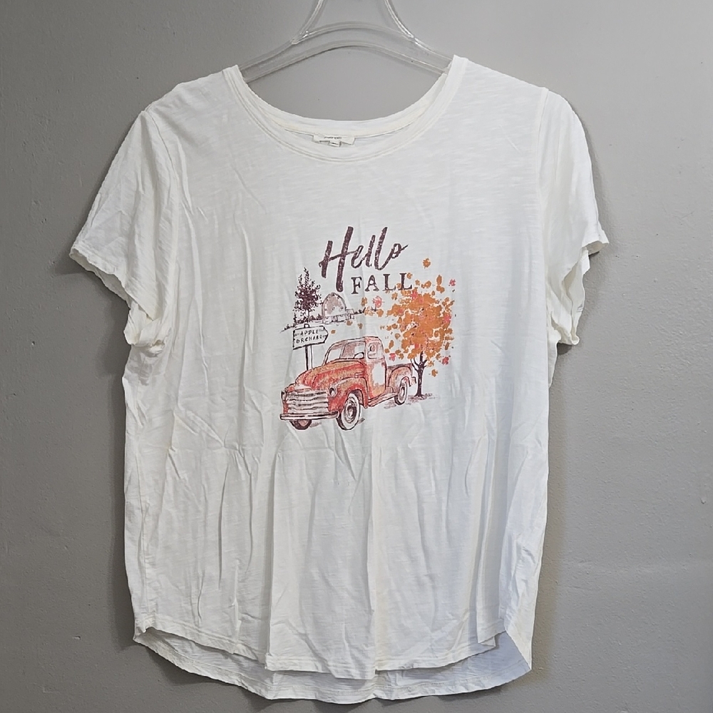 Women's White Graphic Tee - Hello Fall Maurices